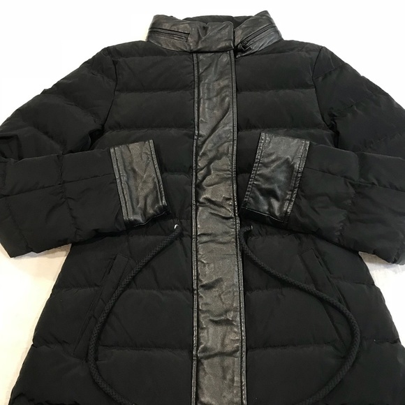 RAOUL**Black Coat Hooded w/Leather US 2**$1250 - Picture 4 of 8